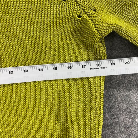 Banana Republic Sweater Pullover Women L Large Green Knit Long Sleeve Crew Neck - Picture 7 of 10